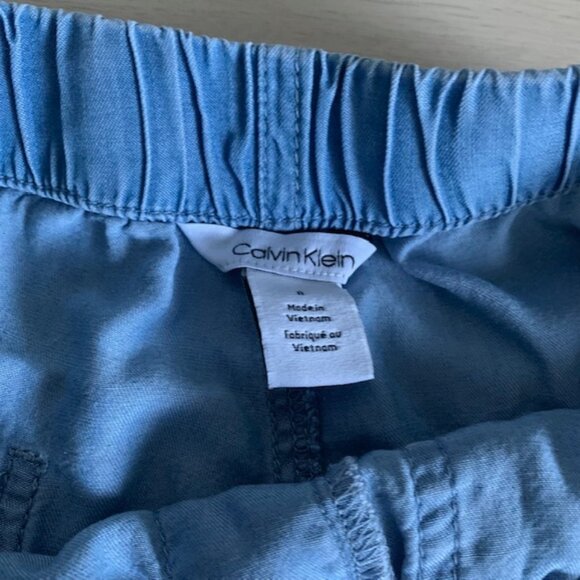 Calvin Klein Chambray Shorts with Frayed Hem - Picture 2 of 5